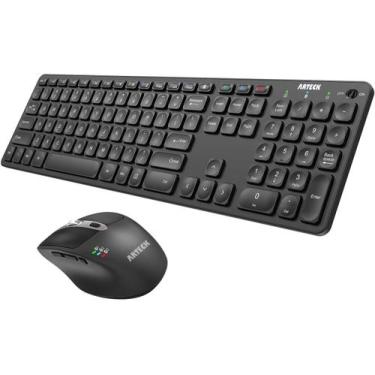 Imagem de Teclado e mouse Bluetooth universal para vários dispositivos Arteck, t