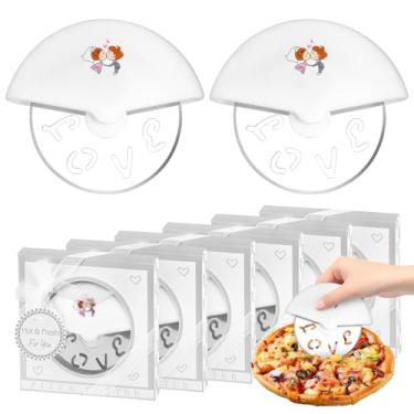 Imagem de Cortador de pizza de 30 peças, lembrancinhas de festa de casamento para convidados, mini cortador de pizza de aço inoxidável com caixa de presente de prata para decoração de noiva para chá de bebê