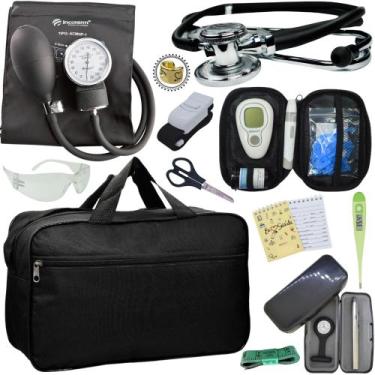 Imagem de Kit Enfermagem Cores Bolsa Top Premium + Medidor Glicose - Love Saude,