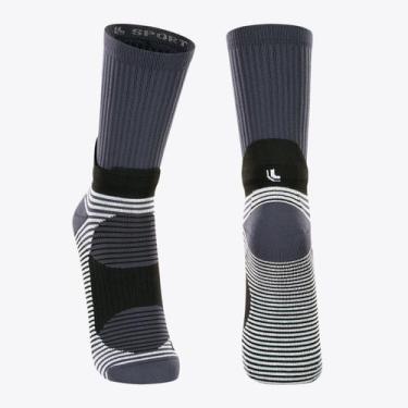 Imagem de Kit 2 Pares de Meias Lupo Fitness Bike 15624-001, Grafite, Preto, G