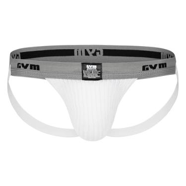 Imagem de GYM Cintura de 2,5 cm Swim/Run Jockstrap, Branco, 3X-Large (Pack of 1)