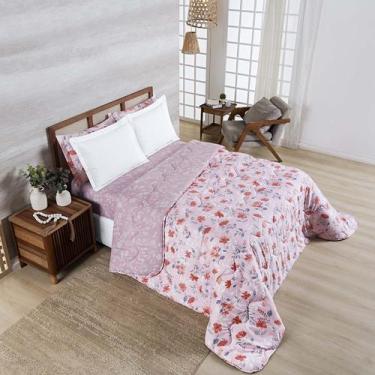 Imagem de Edredom Cobertor Belle Super King 400 Fios Dupla Face Estampado Floral
