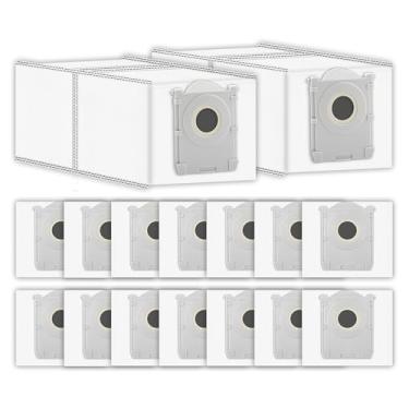 Imagem de (16 peças) X9 PRO Omni Substituição Saco de Aspirador para Ecovacs Deebot X8 Pro OMNI/ T50 PRO Omni/ X8 Omni/ T80 Omni/ X9 Pro Omni Robô Aspirador, Camada de Filtro de Carvão Ativado, Saco Descartável