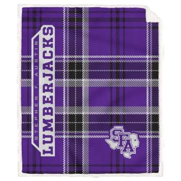 Imagem de Proformance Home NCAA Stephen F Austin Lumberjacks Playmaker manta xadrez ultra aconchegante sherpa
