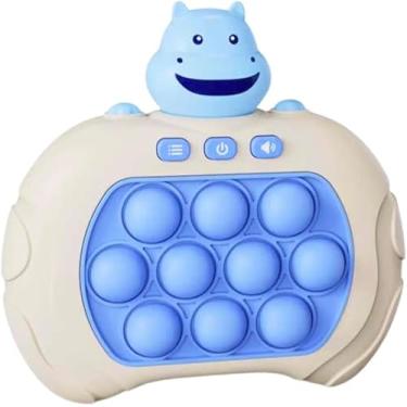 Imagem de PopIt Eletrônico Fidget Brinquedo Bolhas Relante Anti Stress Infantil Crianças Adulto Toy Diversão Sensorial com Luzes e Sons Brinquedo de Apertar (Ursinho) Cor: Azul Bebê