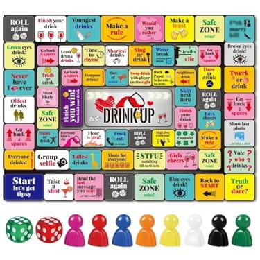 Imagem de SENSE FV Adult Drinking Board Game, Drinking Board Game, Fun Party Interactive Drinking Game, Perfect for Game Night, Birthdays, Family Games or Any Occasion, for Ages 21 and Up, 2-8 Players (Yellow)