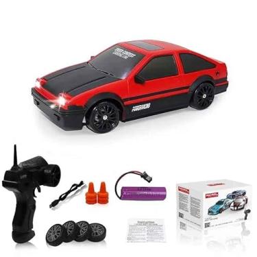 Imagem de Carrinho de Controle Remoto Drift Rally Skyline Gtr, Rodas Extras, Recarregável, Obstáculos (Vermelho)