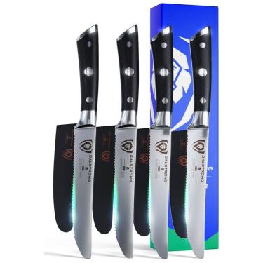 Imagem de Conjunto de Facas Serrilhada para Churrasco Série Gladiador, DALSTRONG GS Steak, Preto