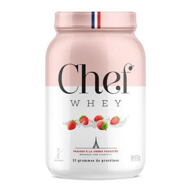 Imagem de Chef whey protein zero lactose morango 907g - chef whey