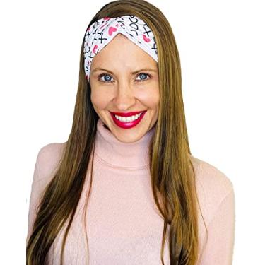 Imagem de Shimmer Anna Shine Tiara esportiva XOXO and Hearts para o Dia dos Namorados com absorção de suor