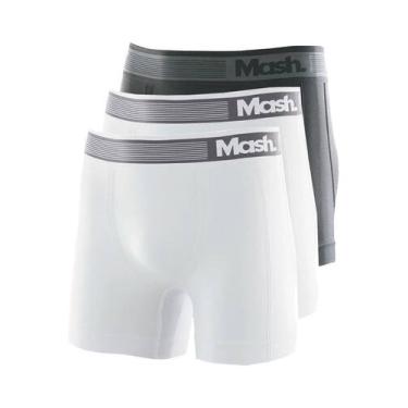 Imagem de Kit com 3 Cuecas Boxer Mash 710.01 Colorido, Cinza, GG