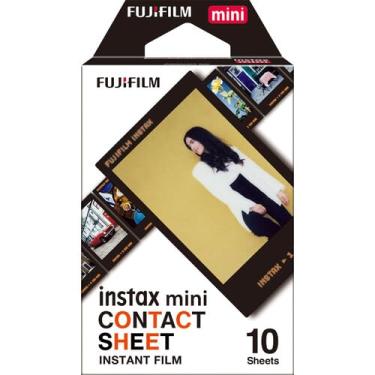 Imagem de Fujifilm Pacote de mini filmes variados Instax – folha de contato, cinza pedra, granulado, arco-íris, limonada rosa, cauda de sereia – (10 folhas) – compatível com mini câmeras (folha de contato/10