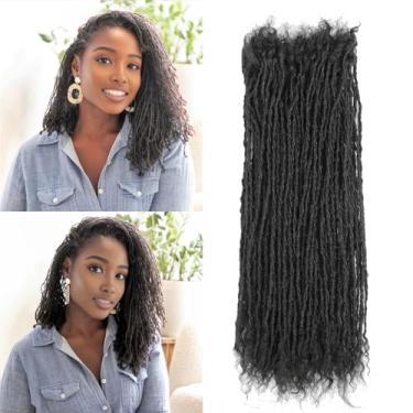 Imagem de 20 a 30 cm Sister locs cabelo humano feito à mão interloque pontas encaracoladas Sister Locs extensões de microlocs de cabelo humano real extensões de dreadlock permanente aparência suave natural (0,2