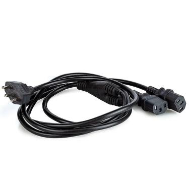 Imagem de Cabo De Força Tripolar 3 Metros Y 1 Macho E 2 Fêmeas - Preto