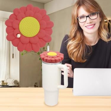 Imagem de Tampa à prova de poeira e canudo para Stanley Cup 1,134 g, acessórios de topo de canudo engraçados fofos e divertidos, acessórios de copo Stanley de 1,134 g selados, à prova de poeira e respingos para