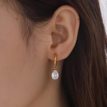 Imagem de Brincos, clipes de orelha e punhos femininos - Conjunto de argola boho, banhado a ouro 18 K, presente para ela, Medium, Cobre, Sem pedra preciosa