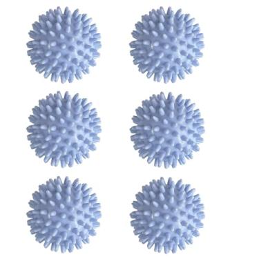 Imagem de 6 peças de esponjas de limpeza, bola de secadora, bola de lavanderia, reutilizável, amaciar, anti-emaranhamento, para máquina de lavar, esponja limpa