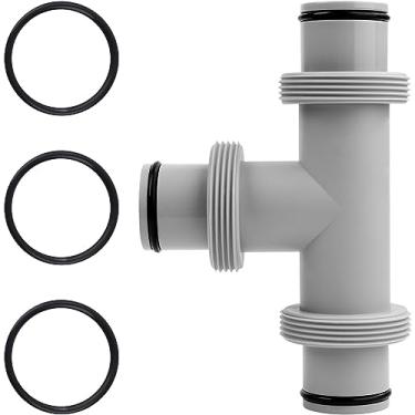 Imagem de Conector de junta T para mangueira de piscina, adaptador de mangueira de bomba de filtro de piscina de 1,5 pol. Conexões de vácuo Conector/acoplamento para aspiradores de natação, limpadores ou bomba