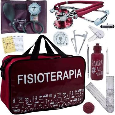 Imagem de Kit Bolsa Fisioterapia Acadêmico Martelo Buck Goniômetro Pa Med - Love