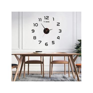 Imagem de Super Relógio Parede Grande Tipo 3D Luxo Adesivo Decoração