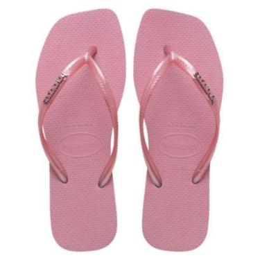 Imagem de Chinelo Havaianas Slim Square Logo Metallic Feminino-Feminino