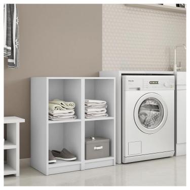 Imagem de Nicho Torre Organizadora Para Lavanderia Mesa Branco Caemmun