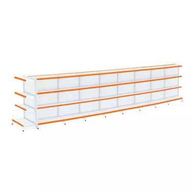 Imagem de Gondola Centro 137 Fit Ate 8 Metros 1 Ponta Branco 68b Pe Laranja - AM