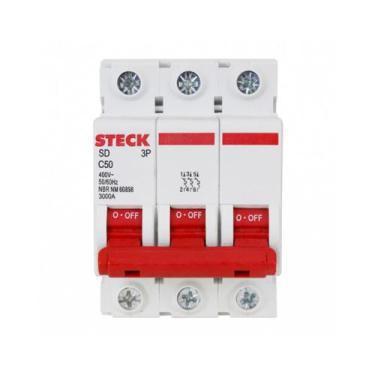 Imagem de Disjuntor Steck Din Tripolar 50A Curva C
