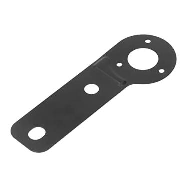 Imagem de Engate de placa de soquete de conector de fio de reboque de 7 pinos, suporte de montagem para tomada de alimentação de barra de reboque, ideal para trailers, preto