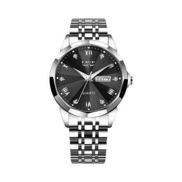 Imagem de Relógio De Pulso Feminino À Prova d'Água Luxuoso Quartz LIGE Moda Casu