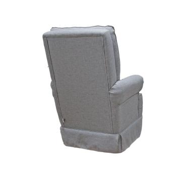 Imagem de Poltrona De Amamentação Balanço Ellen Com Puff Veludo Cinza Escuro - Lg Decor Baby