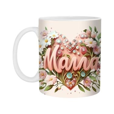 Imagem de Copo Mom | Caneca de água de cerâmica | Elegante Padrão Floral Apreciação Xícara de Chá para Amantes de Chá Filha Filho Novas Mães Fêmea