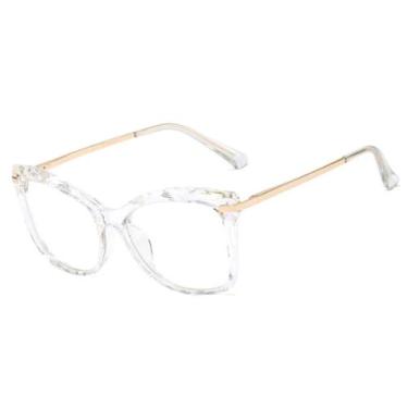 Imagem de Armação Óculos Grau Feminina Quadrado Anabele Transparente - Shark Ócu