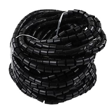 Imagem de A luva do protetor de fio cobre o tubo de cabo resistente ao desgaste para o computador, tubo de gerenciamento de cabo de alimentação preto (Diâmetro 32mm 30m)