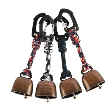 Imagem de IEUDNS Chaveiro com pingente de sino de urso alto para mochila, sino de cachorro para mochilas, escalada de emergência.