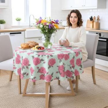 Imagem de Toalha de Mesa Redonda Para 4 Cadeiras - PVC Térmico 135cm * Mesa REDONDA * Impermeável - PANAMI