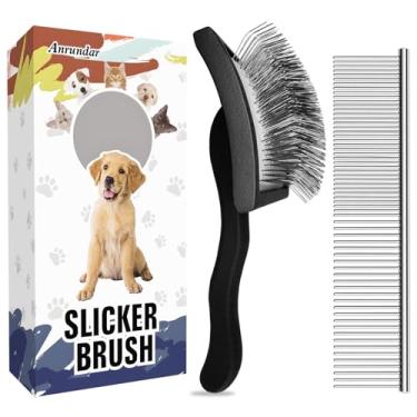 Imagem de Anrundar Escova para cães Goldendoodles e Golden Doodle para kit de cuidados – Escova para cães Goldendoodle, Labradoodle, Poodles – Escova de pelo para cães de pelo médio e longo – Grande (preta)