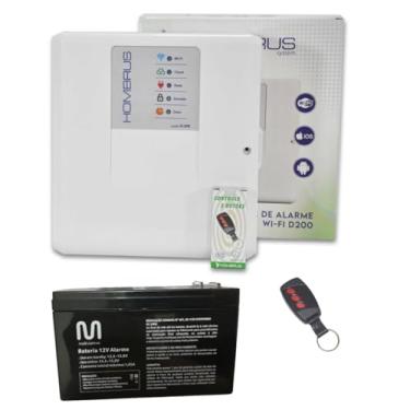 Imagem de Central De Alarme WI-FI D200 sem fio Hombrus com bateria