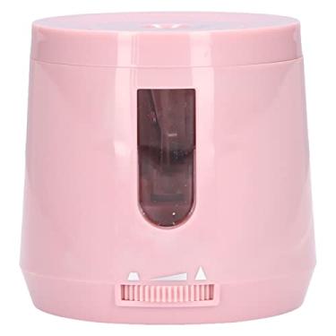 Imagem de aqxreight Apontador de Lápis Elétrico Bateria Alimentado por USB Espessura Ajustável Pequeno Apontador Automático para CriançasAtenas Azul Afiador Automático Aplicável Lápis Adequado (Rosa)