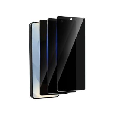 Imagem de jehezkel Pacote com 3 protetores de tela de privacidade para Samsung Galaxy S24 vidro ultra temperado ultrafino com 9H, antiarranhões, sem bolhas [suporte para desbloqueio de impressões digitais