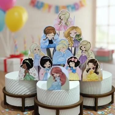 Imagem de Forminhas para Doces Tema Princesas 03 — Decoração de Festa Infantil, Lembrancinha para Mesa de Doces — Kit com 50 Unidades