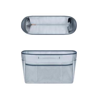 Imagem de GIVLEFLY Bolsa organizadora com vários bolsos, divisórias pequenas com zíper e alça (24, azul claro) forro leve com suporte de copo adequado para Longchamp, tamanho pequeno e nunca e mais