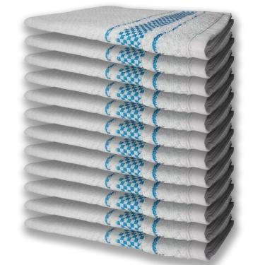 Imagem de 12 Panos De Prato Atoalhado Felpudo Premium Azul