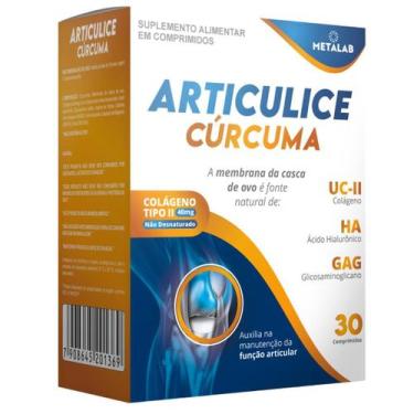 Imagem de Articulice Curcuma 30 Cp Colageno Tipo II com Curcuma Acido Hialuronic