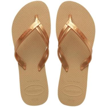 Imagem de Sandália Havaiana Elegance Dourado Tamanho 39/40 - Havaianas