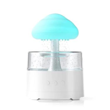 Imagem de Naroote Umidificador Chuva Em Nuvem Difusor óleo Essencial 7 Modo Luz LED Personalizados Ajustáveis ​​Lâmpada Cascata Gota Chuva Umidificador Cogumelo para Quarto Recarregável