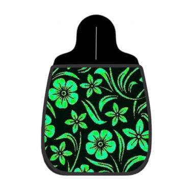 Imagem de Lixeira De Carro Organizador Lixinhocar Floral Neon Verde