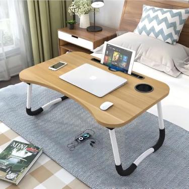 Imagem de Mesa Dobrável Portátil para Notebook e Laptop com Porta Copos e Suporte para Tablet Premium