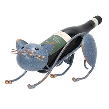 Imagem de Rack de Vinho Metal Gato Ferro deitado Suporte para Garrafas Independente Ornamentos Decorativos Casa Decorativo Mesa Jantar e Sideboard Amantes