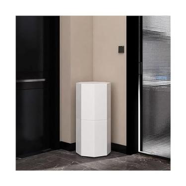 Imagem de Lss9azznmm Sapateira redonda organizadora de 6 níveis com rotação de 360°, prateleira vertical para sapatos de metal, economia de espaço, suporte moderno estrela da luz (branco a)